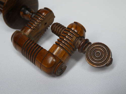 Pair of Regency period Rosewood silk winders