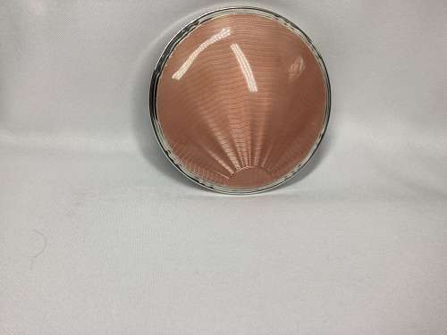 Art Deco glass bowl with silver and enamel lid