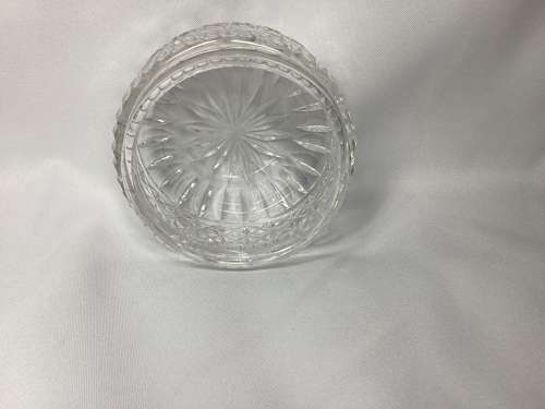 Art Deco glass bowl with silver and enamel lid