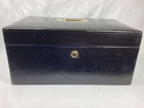Victorian leather document box - Marquis of Huntly