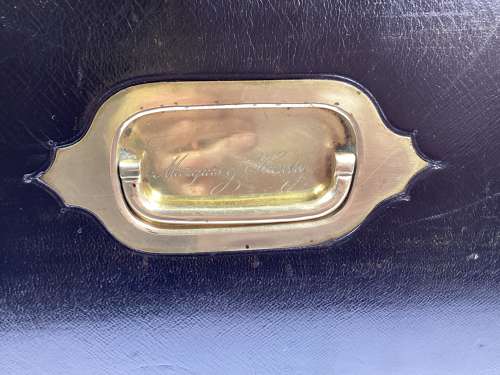 Victorian leather document box - Marquis of Huntly