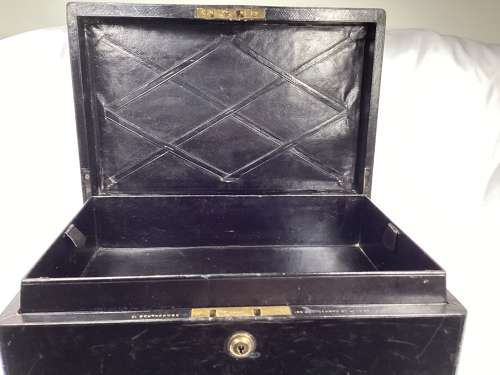 Victorian leather document box - Marquis of Huntly