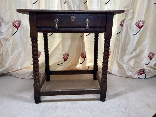 17th Century English Oak side table