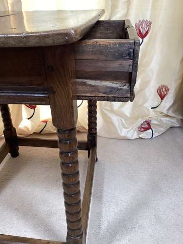 17th Century English Oak side table