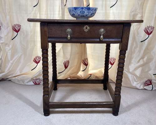 17th Century English Oak side table