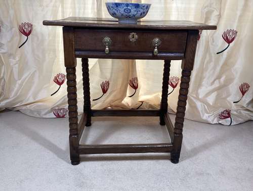 17th Century English Oak side table