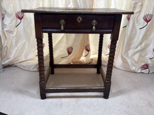 17th Century English Oak side table