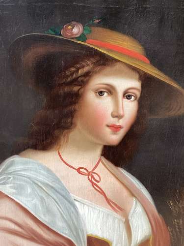 Early 19th Century English School portrait of a Maiden