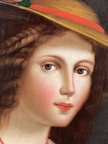 Early 19th Century English School portrait of a Maiden