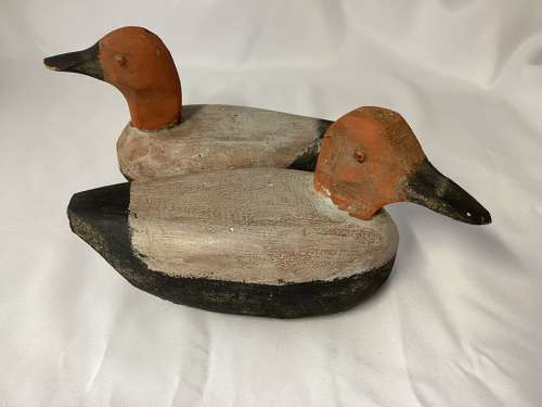 PAIR OF NAIVE FOLK ART DUCK DECOYS