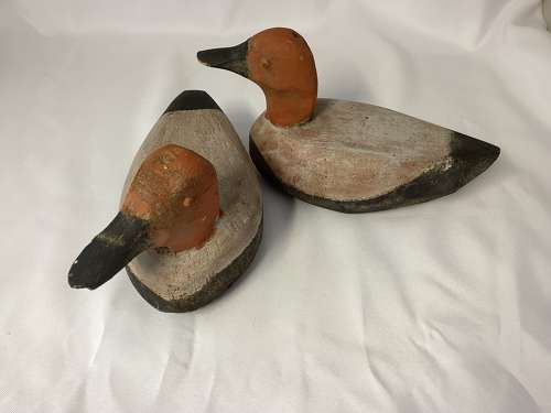 PAIR OF NAIVE FOLK ART DUCK DECOYS