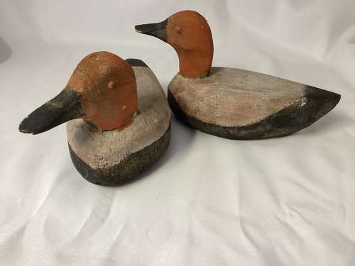 PAIR OF NAIVE FOLK ART DUCK DECOYS