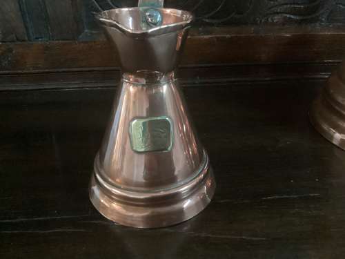 SET OF FIVE COPPER MEASURES WITH ARMORIAL