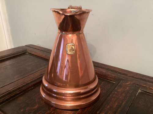 SET OF FIVE COPPER MEASURES WITH ARMORIAL