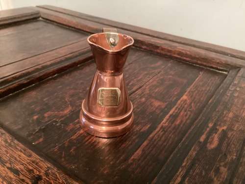 SET OF FIVE COPPER MEASURES WITH ARMORIAL