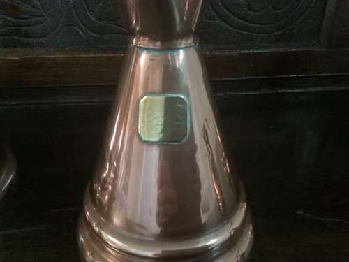 SET OF FIVE COPPER MEASURES WITH ARMORIAL