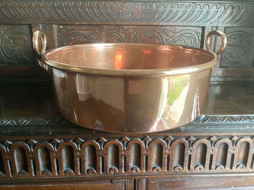 SUBSTANTIAL COPPER DAIRY/PRESERVE PAN