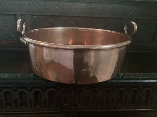 SUBSTANTIAL COPPER DAIRY/PRESERVE PAN