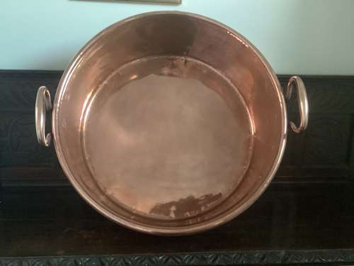 SUBSTANTIAL COPPER DAIRY/PRESERVE PAN