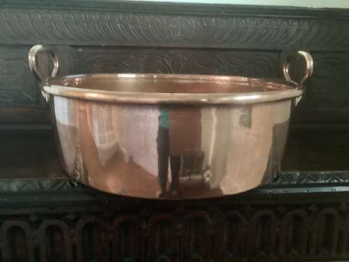 SUBSTANTIAL COPPER DAIRY/PRESERVE PAN