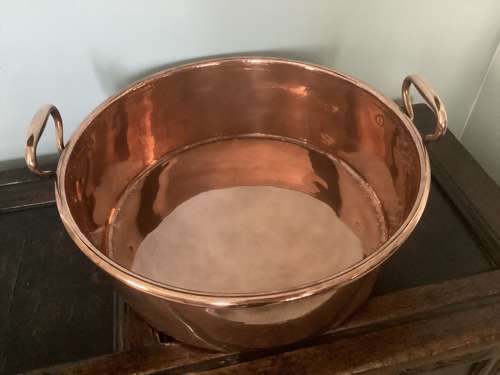 SUBSTANTIAL COPPER DAIRY/PRESERVE PAN