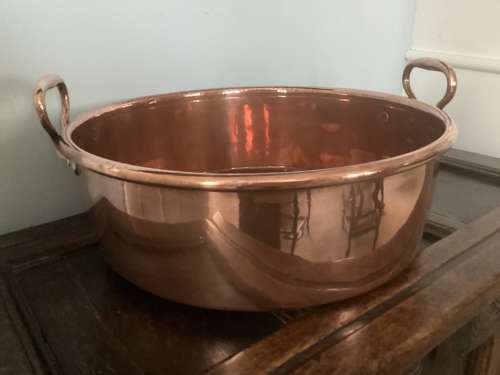 SUBSTANTIAL COPPER DAIRY/PRESERVE PAN