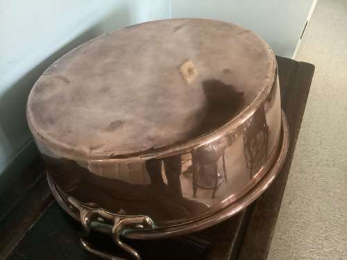 SUBSTANTIAL COPPER DAIRY/PRESERVE PAN