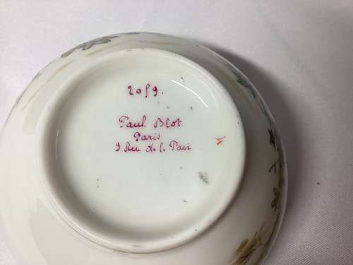 LARGE PARIS PORCELAIN CUP AND SAUCER BY PAUL BLOT