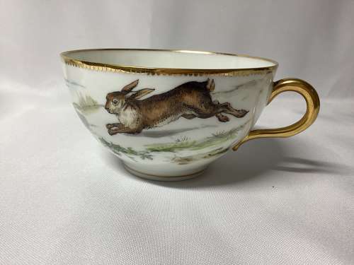 LARGE PARIS PORCELAIN CUP AND SAUCER BY PAUL BLOT