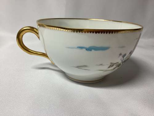 LARGE PARIS PORCELAIN CUP AND SAUCER BY PAUL BLOT