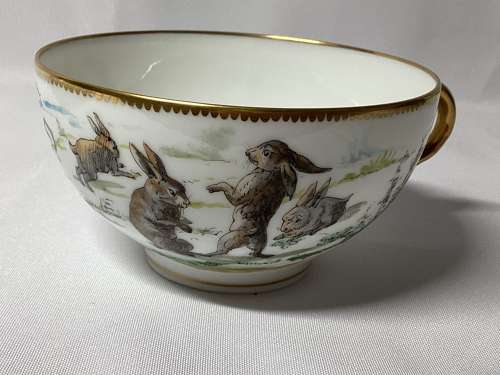 LARGE PARIS PORCELAIN CUP AND SAUCER BY PAUL BLOT