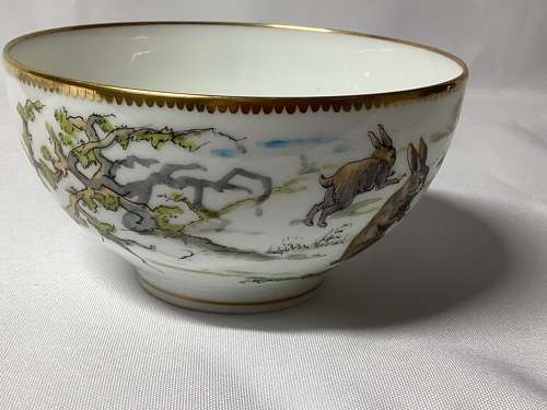 LARGE PARIS PORCELAIN CUP AND SAUCER BY PAUL BLOT