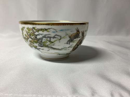 LARGE PARIS PORCELAIN CUP AND SAUCER BY PAUL BLOT