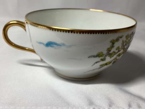 LARGE PARIS PORCELAIN CUP AND SAUCER BY PAUL BLOT