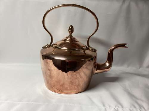 19th  CENTURY SEAMED COPPER KETTLE