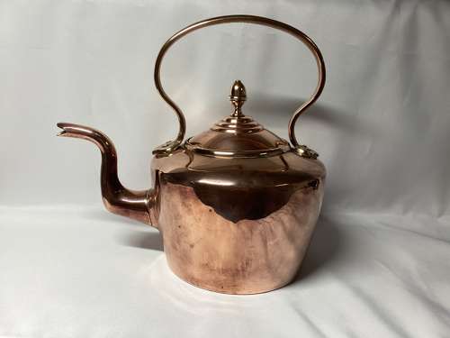 19th  CENTURY SEAMED COPPER KETTLE