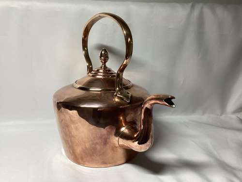 19th  CENTURY SEAMED COPPER KETTLE