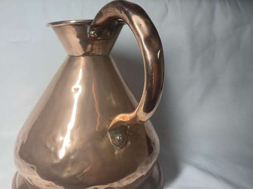 ONE GALLON 19TH CENTURY COPPER ALE MEASURE