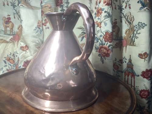 ONE GALLON 19TH CENTURY COPPER ALE MEASURE