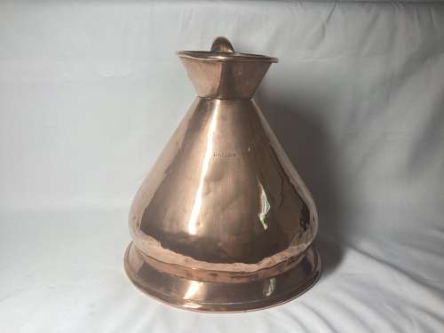 ONE GALLON 19TH CENTURY COPPER ALE MEASURE