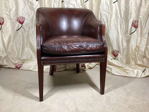 LEATHER  LIBRARY CHAIR