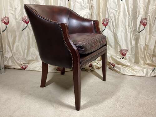 LEATHER  LIBRARY CHAIR