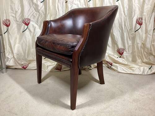LEATHER  LIBRARY CHAIR