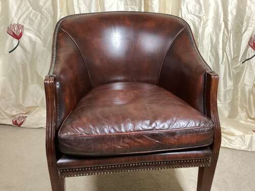 LEATHER  LIBRARY CHAIR
