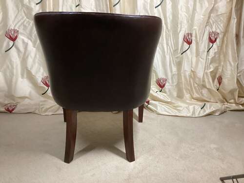 LEATHER  LIBRARY CHAIR