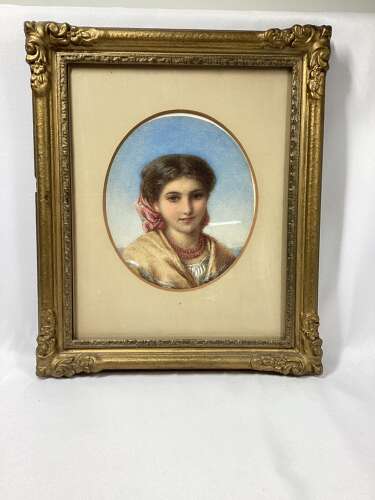 19TH WATERCOLOUR ‘MARIA’ - AGNES ROSE BOUVIER