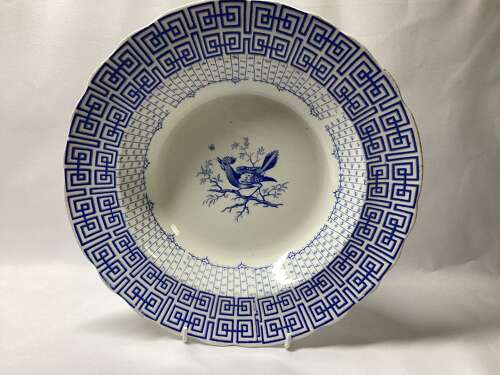 BLUE & WHITE DISH - ORNITHOLOGY