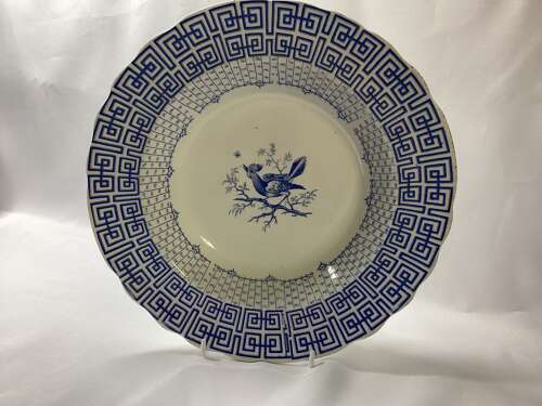 BLUE & WHITE DISH - ORNITHOLOGY