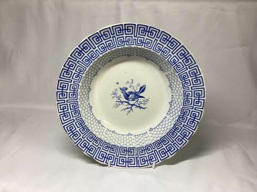 BLUE & WHITE DISH - ORNITHOLOGY