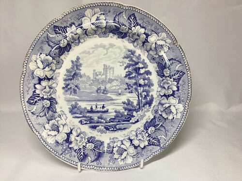 EARLY 19TH CENTURY BLUE AND WHITE PLATE